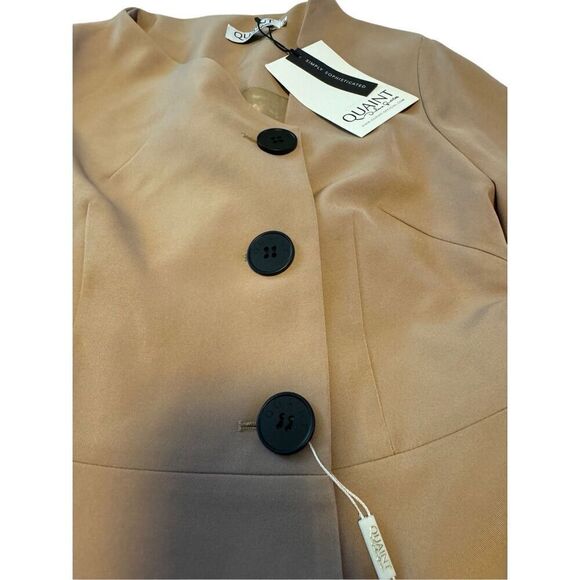 Quaint size 34 tan brown button jacket - NWT - Picture 13 of 13